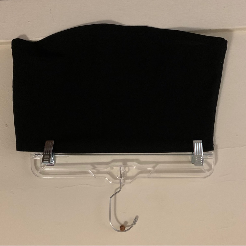 SHEIN solid black cropped tube top